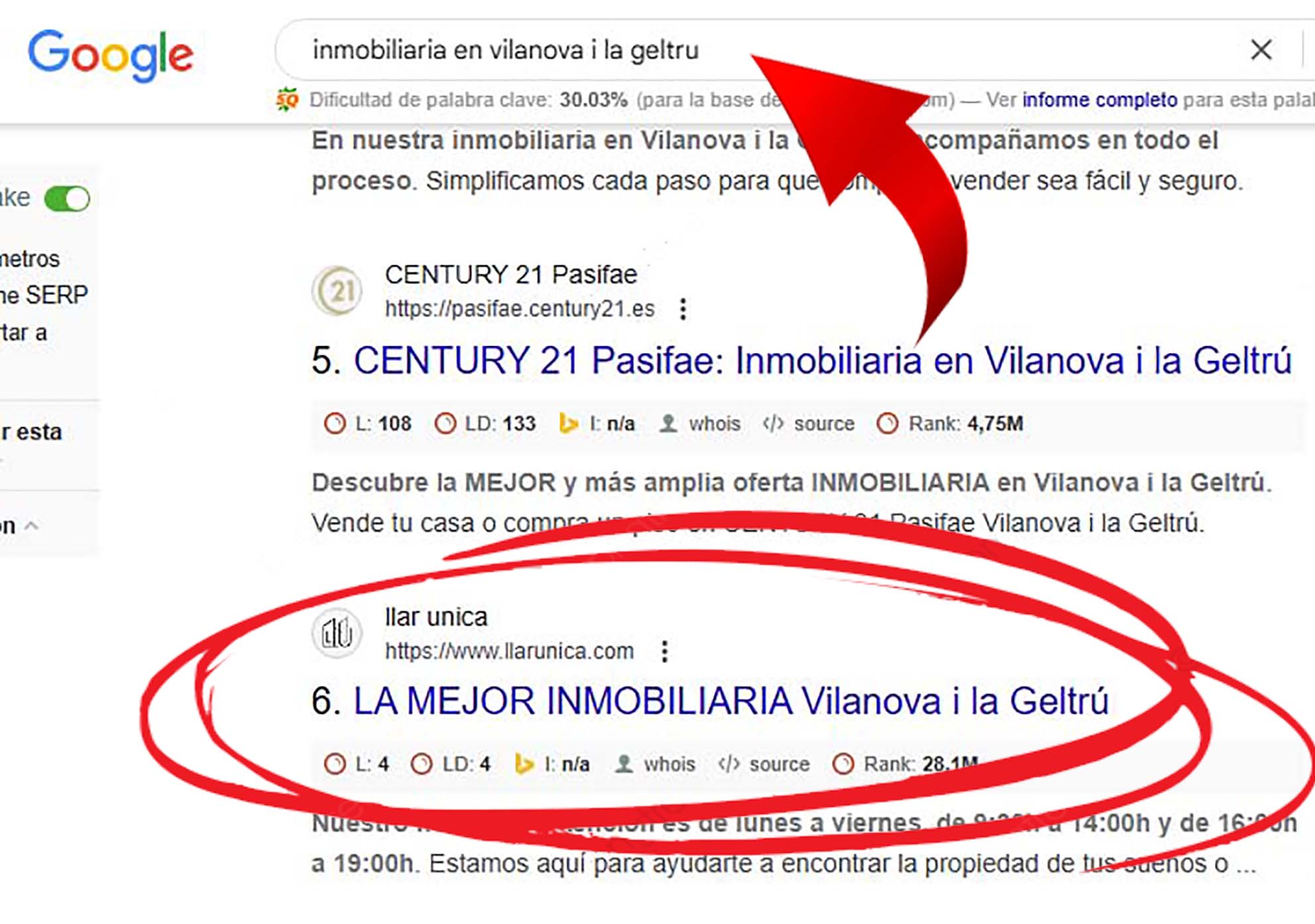Posicionamiento Google llar unica Seo local Posicionamiento Google llar unica